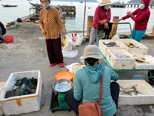 Hình 4: Cá mó vẹt được bán tại chợ Tân Hiệp